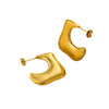 Earrings Stainless Steel Irregular Ctype Ins Style Electroplating