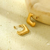 Earrings Stainless Steel Irregular Ctype Ins Style Electroplating