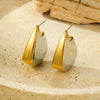 Earrings Stainless Steel 18K Electroplating Irregular Fish Fin Glossy Color Matching Fashion Women's