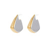 Earrings Stainless Steel 18K Electroplating Irregular Fish Fin Glossy Color Matching Fashion Women's