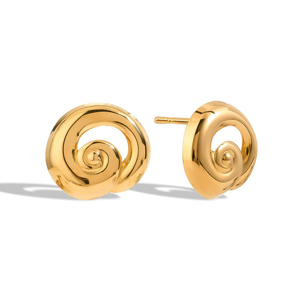 Earrings Stainless Steel 18K Gold Geometric Electroplated