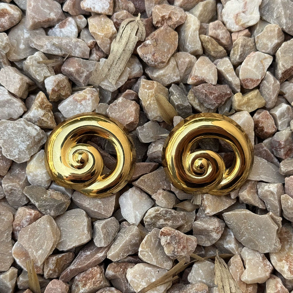 Earrings Stainless Steel 18K Gold Geometric Electroplated