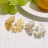 Earrings Stainless Steel 18K Gold Geometric French Retro Electroplating Gold And Silver Color Matching Women's