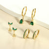 Earrings Stainless Steel Star Shape Zircon Jewelry