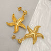 Earrings Stainless Steel Starfish Animal Zodiac Electroplating Fashion For Women