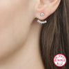 Earrings 925 Sterling Silver Diamond Geometric Fashionable Light Luxury Design