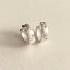Earrings 925 Sterling Silver Electroplated With Letters Numbers Text Pattern