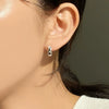 Earrings 925 Sterling Silver Electroplated With Letters Numbers Text Pattern