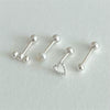 Earrings 925 Sterling Silver Heart Round Beads Pearl Geometric Letters Numbers Text Electroplated