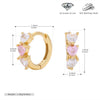 Earrings 925 Sterling Silver Heart Shaped Inlaid Zircon Small Fresh Style For Women