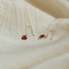 Earrings 925 Sterling Silver Heartshaped Red Corundum Red Diamond Red Zircon New Style Cute