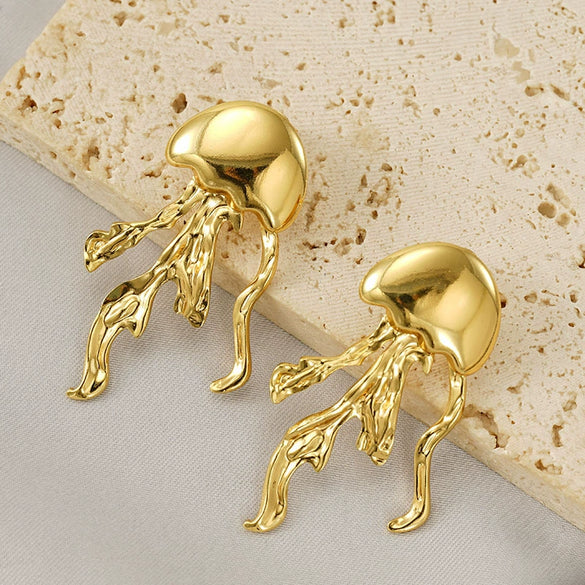 Earrings Titanium Steel Animals Geometric Fashion Exaggerated Polishing
