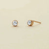 Earrings Titanium Steel Constellation Zircon Minimalist Geometric Color Preservation