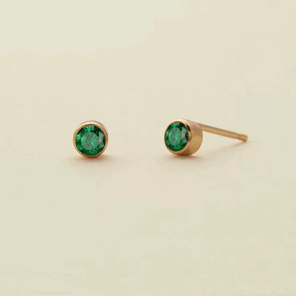Earrings Titanium Steel Constellation Zircon Minimalist Geometric Color Preservation