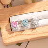 Earrings Titanium Steel Copper Heart Shape Microinlaid Zircon With Diamonds Sweet Cute Advanced Sense For Women