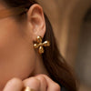 Earrings Titanium Steel Geometric Electroplating