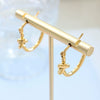 Earrings 316L Stainless Steel Geometric Knot Circle Electroplated For Women