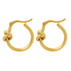 Earrings 316L Stainless Steel Geometric Knot Circle Electroplated For Women