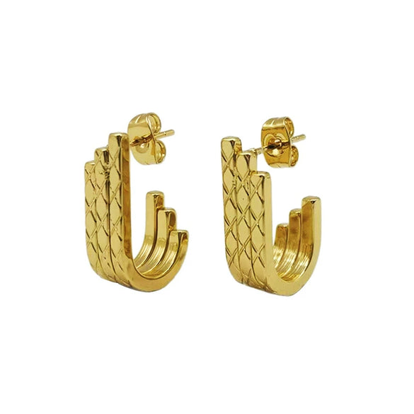 Earrings Titanium Steel Geometric Ushaped Polishing Light Luxury Highend Personality Ear Jewelry