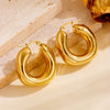 Earrings Titanium Steel Geometric Vacuum Furnace Plated
