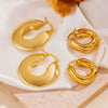Earrings Titanium Steel Geometric Vacuum Furnace Plated