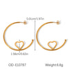 Earrings Titanium Steel Heartshaped Electroplating Women's Jewelry With Animal Zodiac Pattern