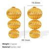 Earrings 316L Stainless Steel 18K Gold Plated Starfish Shells Animal Pattern Electroplated For Women