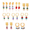 Earrings 316L Stainless Steel Natural Stone Pearl Geometric Electroplated For Women
