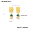 Earrings 316L Stainless Steel Natural Stone Pearl Geometric Electroplated For Women