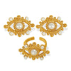 Earrings 316L Stainless Steel Pearl Flower Tassel Retro Light Luxury Palace Style Electroplating For Women