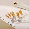 Earrings Titanium Steel Stainless Steel Geometric U Shaped Vacuum Plated Ins Style