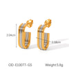 Earrings Titanium Steel Stainless Steel Geometric U Shaped Vacuum Plated Ins Style