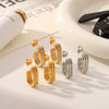 Earrings Titanium Steel Stainless Steel Geometric U Shaped Vacuum Plated Ins Style