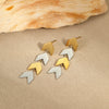 Earrings Titanium Steel Stainless Steel 18K Gold Plated Geometric Rhombus Electroplated For Women