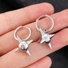 Earrings Zinc Alloy Heart Shape Rivet Punk Electroplating
