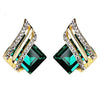 Earrings Zinc Alloy Light Luxury Geometric Crystal For Women