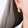 Earrings Zircon Imitation Brass Geometric Electroplating For Women