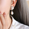 Earrings Zircon Imitation Brass Geometric Electroplating For Women