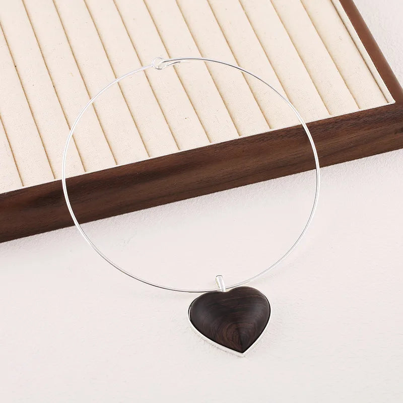 Ebony Copper Simple Style Classic Style Heart Shape Choker