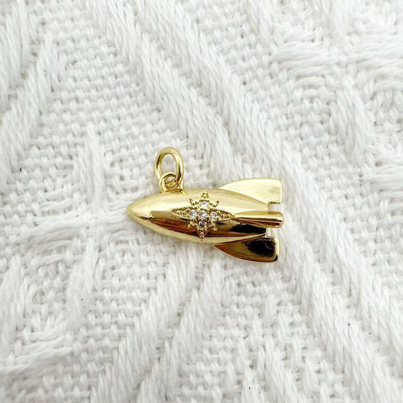 Eco Friendly Fashion Gold Plated Copper Diamond Encrusted Cross Sailboat Cloud Pendant Bracelet Necklace Accessories