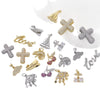 Eco Friendly Fashion Gold Plated Copper Diamond Encrusted Cross Sailboat Cloud Pendant Bracelet Necklace Accessories