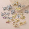 Eco Friendly Fashion Gold Plated Copper Diamond Encrusted Cross Sailboat Cloud Pendant Bracelet Necklace Accessories