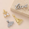 Eco Friendly Fashion Gold Plated Copper Diamond Encrusted Cross Sailboat Cloud Pendant Bracelet Necklace Accessories