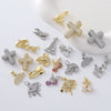 Eco Friendly Fashion Gold Plated Copper Diamond Encrusted Cross Sailboat Cloud Pendant Bracelet Necklace Accessories
