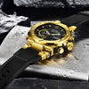 Electronic Sports Watch Mineral Strengthened Glass Mirror Round Dial Alloy Case Silicone Strap