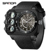 Electronic Watch Acrylic Mirror Tpu Strap Abs Case Rectangular Dual Display Sports Waterproof Luminous Fashion Trend Highend