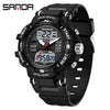 Electronic Watch Alarm Clock Multifunctional For Middle And High School Students Acrylic Mirror Abs Case Tpu Strap Round Dial Chic Style Waterproof