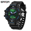 Electronic Watch Alarm Clock Multifunctional For Middle And High School Students Acrylic Mirror Abs Case Tpu Strap Round Dial Chic Style Waterproof
