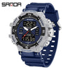 Electronic Watch Alarm Clock Multifunctional For Middle And High School Students Acrylic Mirror Abs Case Tpu Strap Round Dial Chic Style Waterproof