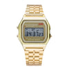 Electronic Watch Alloy Case Imitation Leather Strap Stainless Steel Clasp Square And Round Dial Leisure Style For Men And Women